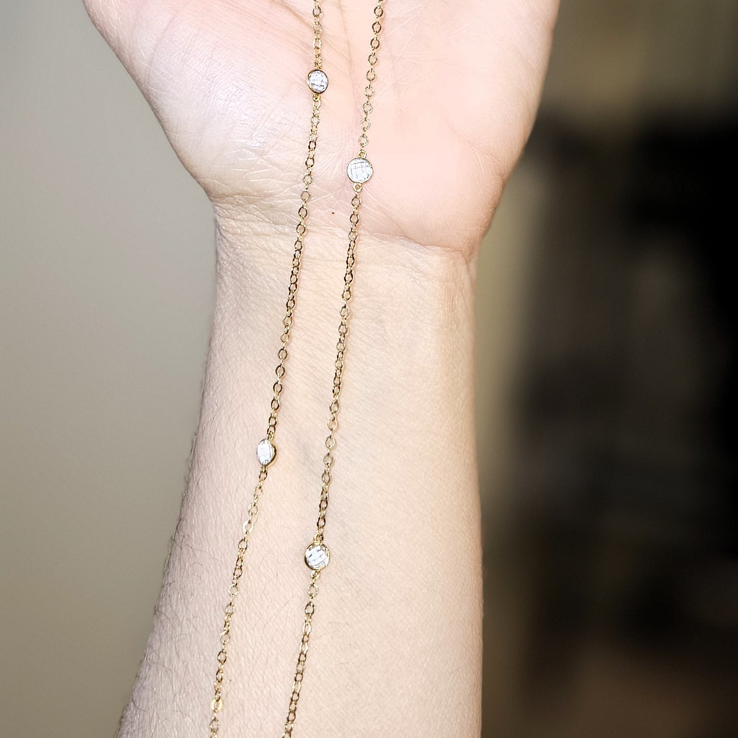The Infinity Bezel Station Necklace