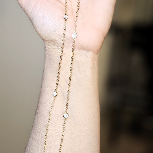 The Infinity Bezel Station Necklace