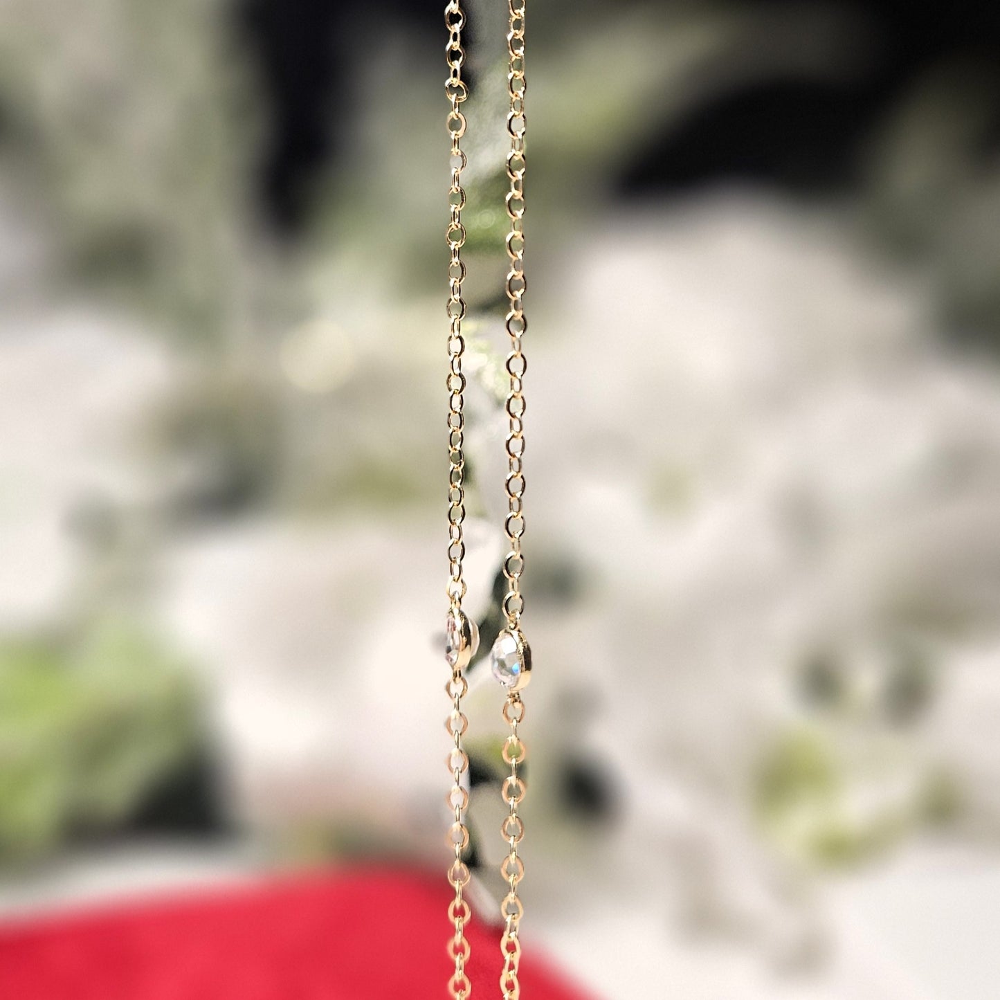The Infinity Bezel Station Necklace