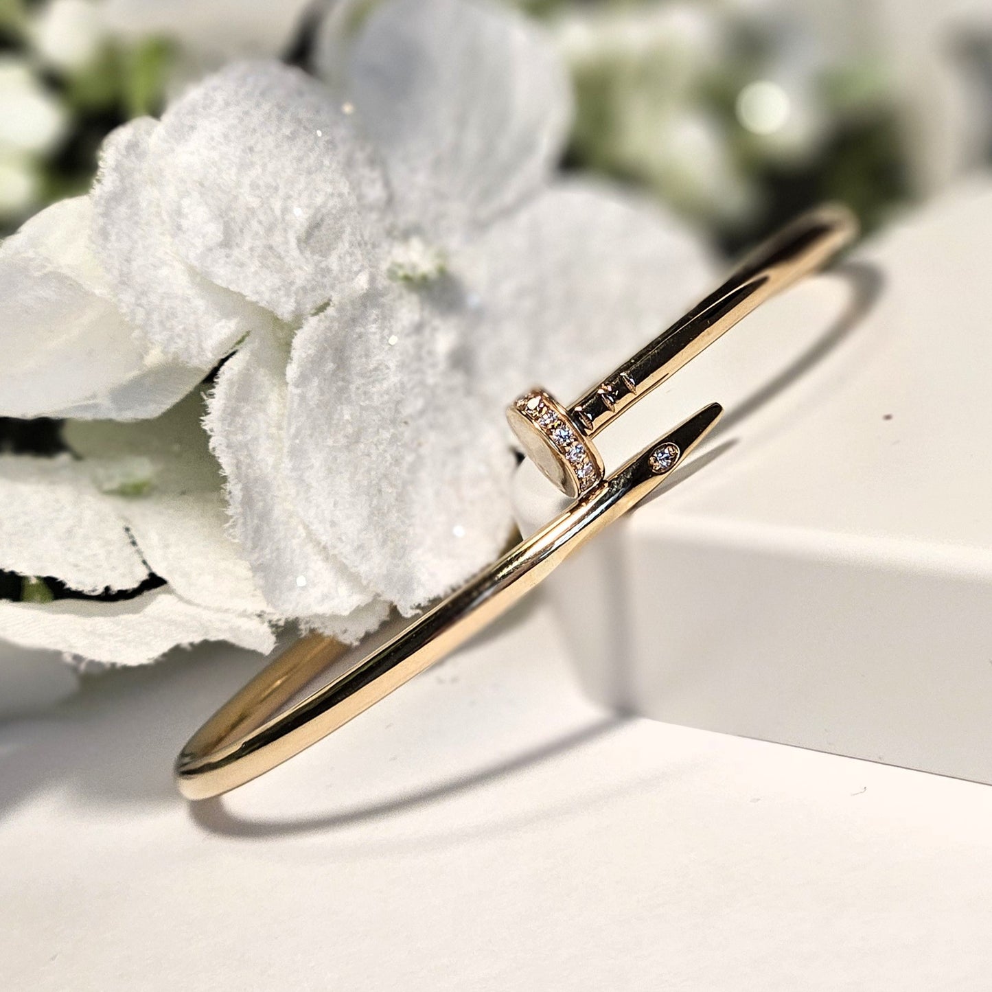 Articulated Gold Nail Bangle